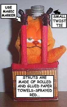 Hot air balloon basket model