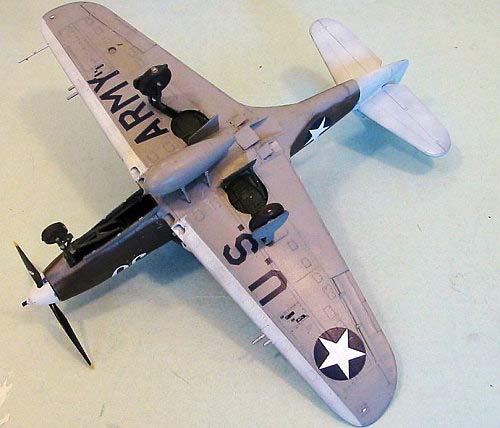 Bell P-39 Airacobra-Bottom view of Plastic model