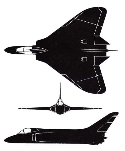 3 View of the Douglas F4D Skyray