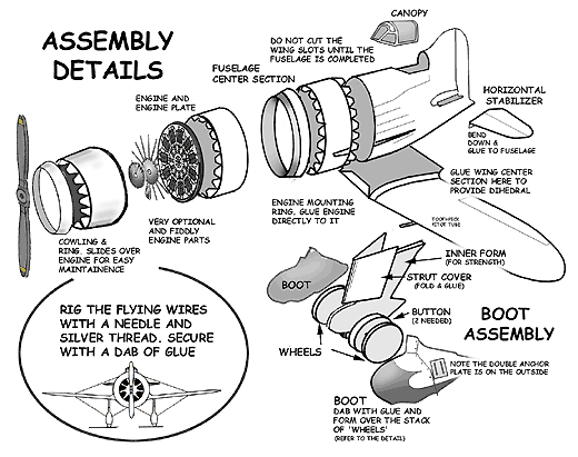 Assembly views for the Gee Bee