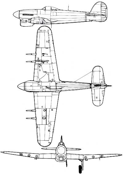 3 View of a Hawker Typhoon