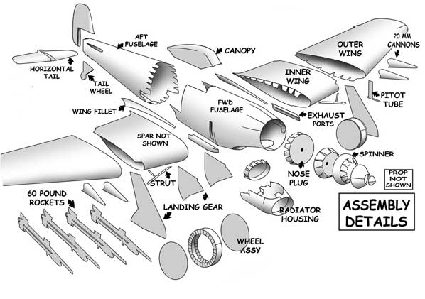 Hawker Typhoon assembly view