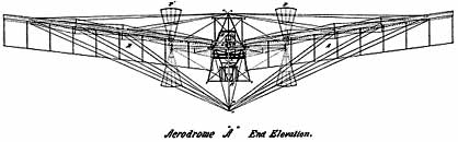 langley early flying machine aircraft drawing sketch