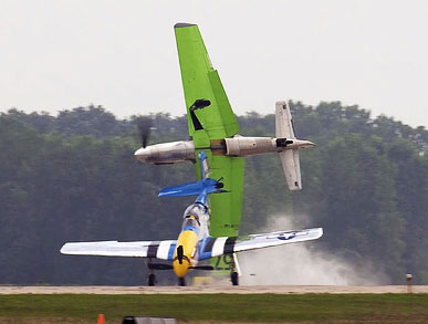 North American P-51 Racer Crash