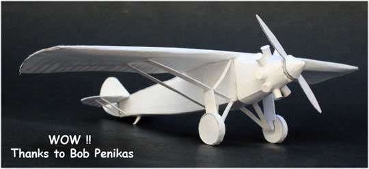 Spirit of St Louis downloadable card model