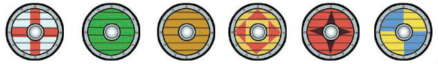  sample of Viking Shields for paper model